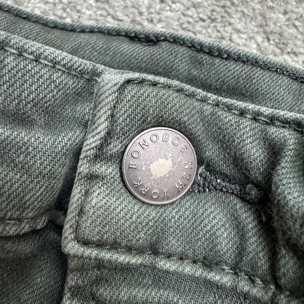 Bonobos Tailored Stretch Straight Leg Denim Jeans Mens 34x30 Gray Charcoal Wash